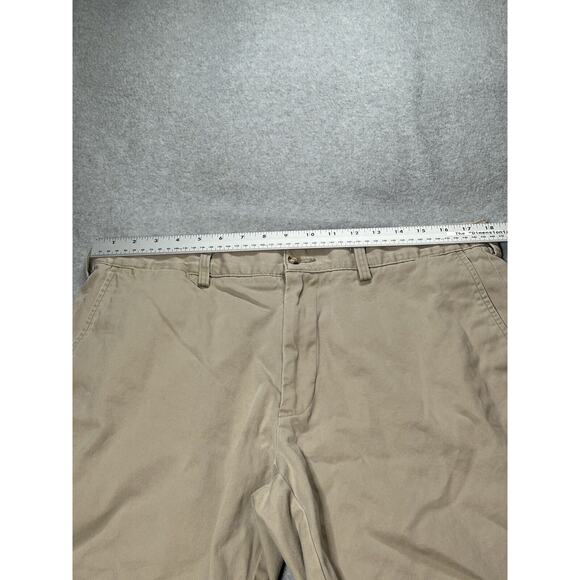 Polo Ralph Lauren Shorts Mens W36 Chino Khaki Beige Flat Front Slash Pocket Golf - Picture 5 of 12